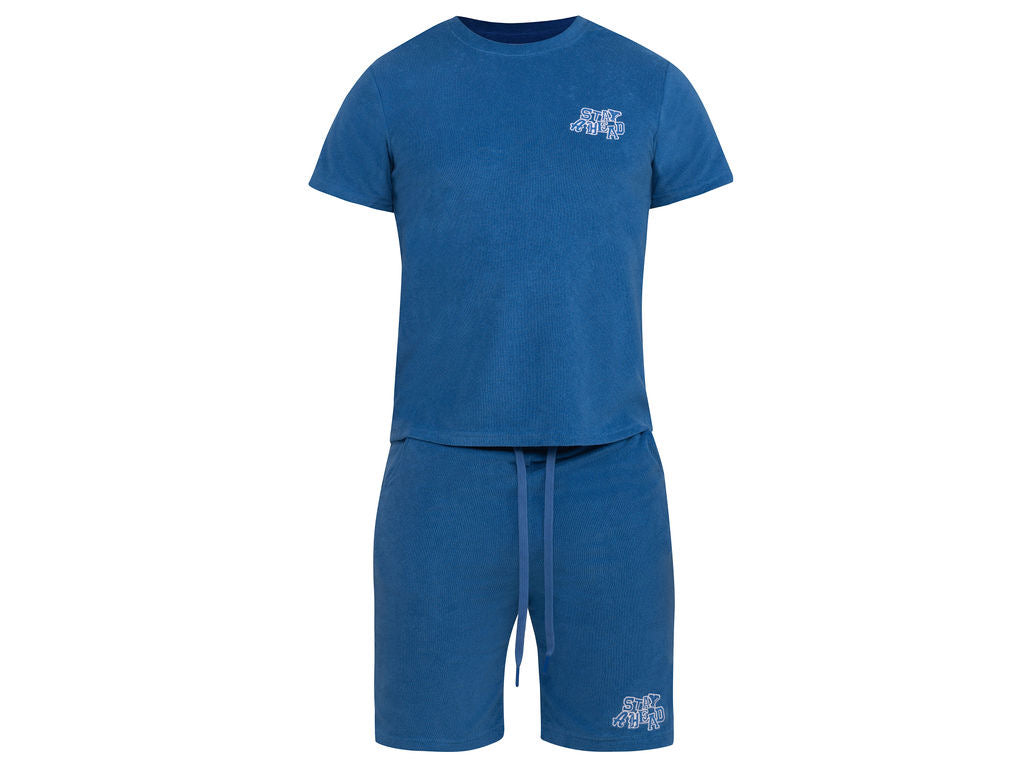 100 miles 20oz French terry Tracksuit Set Blue – 100 Miles Brand